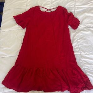 Hot pink flowy dress
